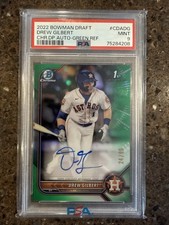 2022 Bowman Draft Chrome Drew Gilbert AUTO RC GREEN REF. #D 24/99 PSA 9!!