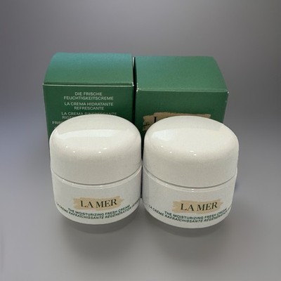LA MER. Moisturizing Fresh Cream 2-pack New In Box .24oz/7ml Each Authentic