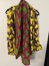 Yellow and Purple  Pink And Green African Print Ankara Head wrap, Tie Scarf 2 
