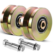 4" V Groove Sliding Gate Rollers 2 PCS Heavy Duty 3000LBS Steel Gate Wheels