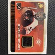2003 Pacific Quest for the Cup Roman Cechmanek Game Worn Jersey Patch #15 Flyers