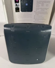 Brookstone Tranquil Moments Sound Therapy System Black 12 Sounds Tested