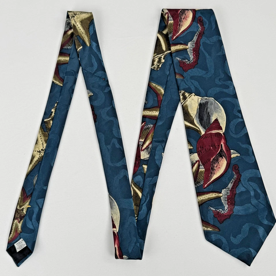 Corbata Wembley Estampados Brillo Estrellas Hecha en EE. UU. Multicolor Cuello Corbata Conchas Estrellas 56 x 4 Foto 2 de 4