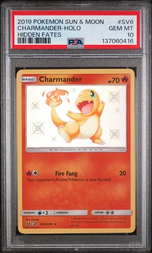 Pokemon Hidden Fates Charmander Holo Baby Shiny PSA 10