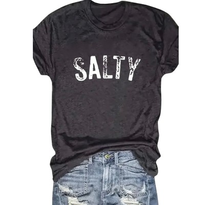Salty Dark Grey Cotton Blend Short Sleeve T-Shirt Sz XXL/14