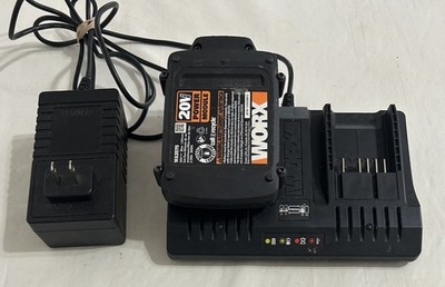 WORX WA3875 DUAL CHARGER AND ONE WORX POWER SHARE WA3575 BATTERY