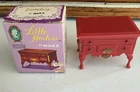 Vintage Dollhouse Furniture 1964 Marx Little Hostess Red Lowboy With Box