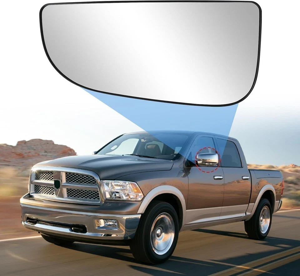 Espejo retrovisor de remolque lateral izquierdo Spotter inferior nuevo para Dodge Ram 1500 2500 3500 2009-2019 Foto 3 de 4