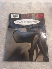 Evan Picone Pantyhose Beige Sheer To Waist Shadow Toe Regalia Yarn Size S VTG