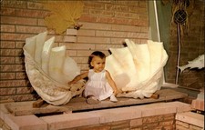 Giant Sea Clams Port Isabel Texas vintage postcard w647