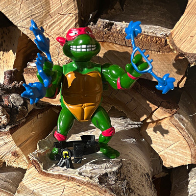 TMNT Breakfightin  Raphael 1989 Playmates komplett Wacky Action funktioniert