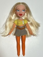 Bratz Doll Mga Icandy Cloe With Yellow Orange Top And Denim Skirt Earrings