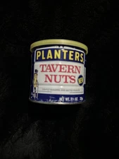 1980s Vintage Planters NOS Sealed Tavern Nuts 11.5oz Tin Can with Lid