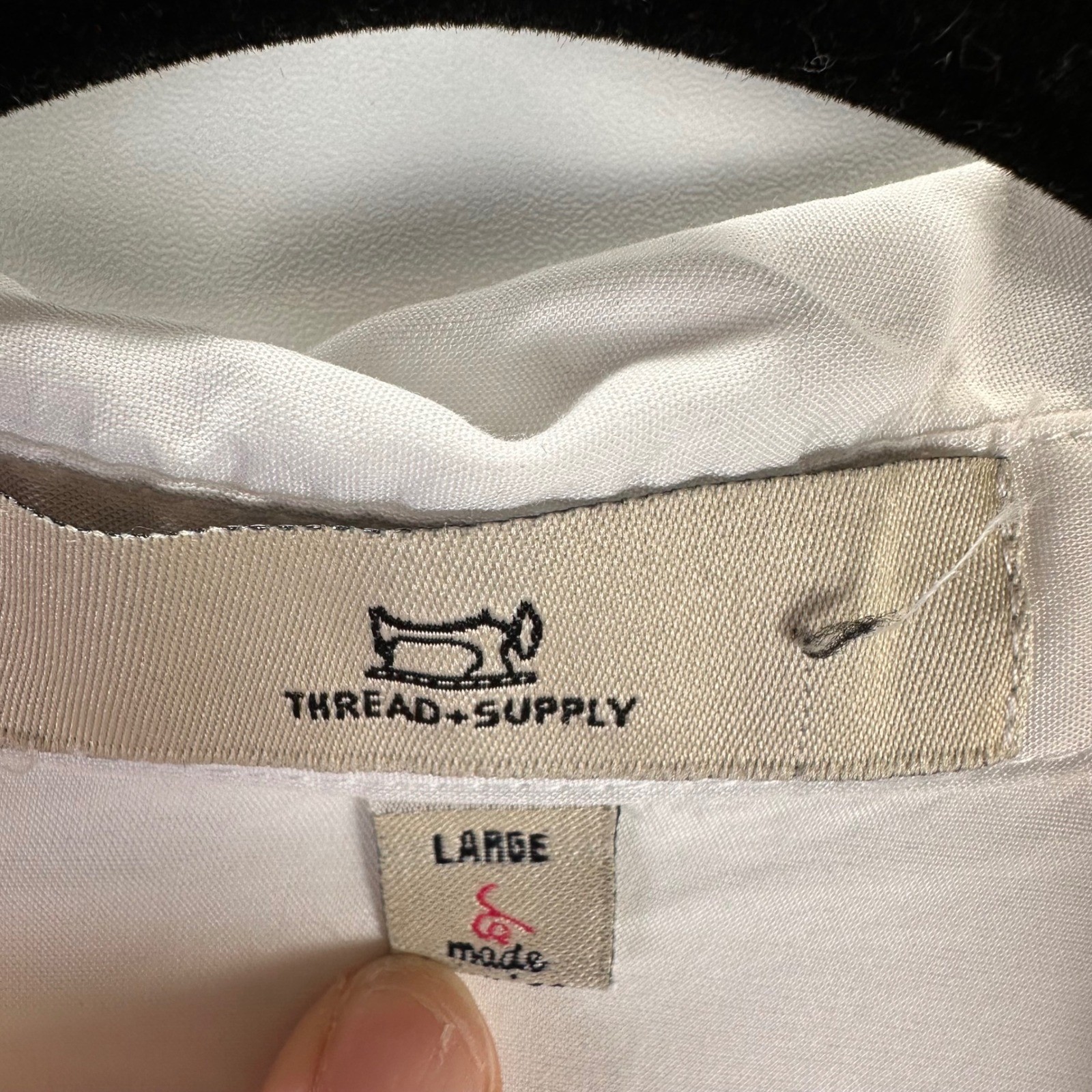 Thread+Supply Womens Lrg White Button Down Shirt … - image 2