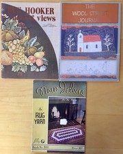 Vintage Rug Hooking and Rug Yarn Magazines - Lot of 3