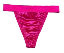 Rio Satin Thong Wide Waistband Magenta S