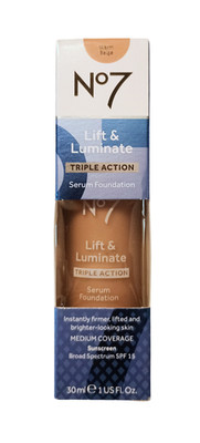 No7 Lift & Luminate Triple Action Serum Foundation 1 Oz Warm Beige Spf 15