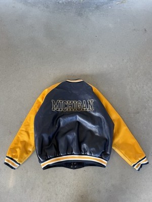 Steve & Barry's Michigan Wolverines Varsity Jacket XL Navy Yellow