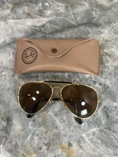 Vintage B&L Ray Ban Bausch & Lomb 62mm B20 Chromax Aviator W1665 w/Case