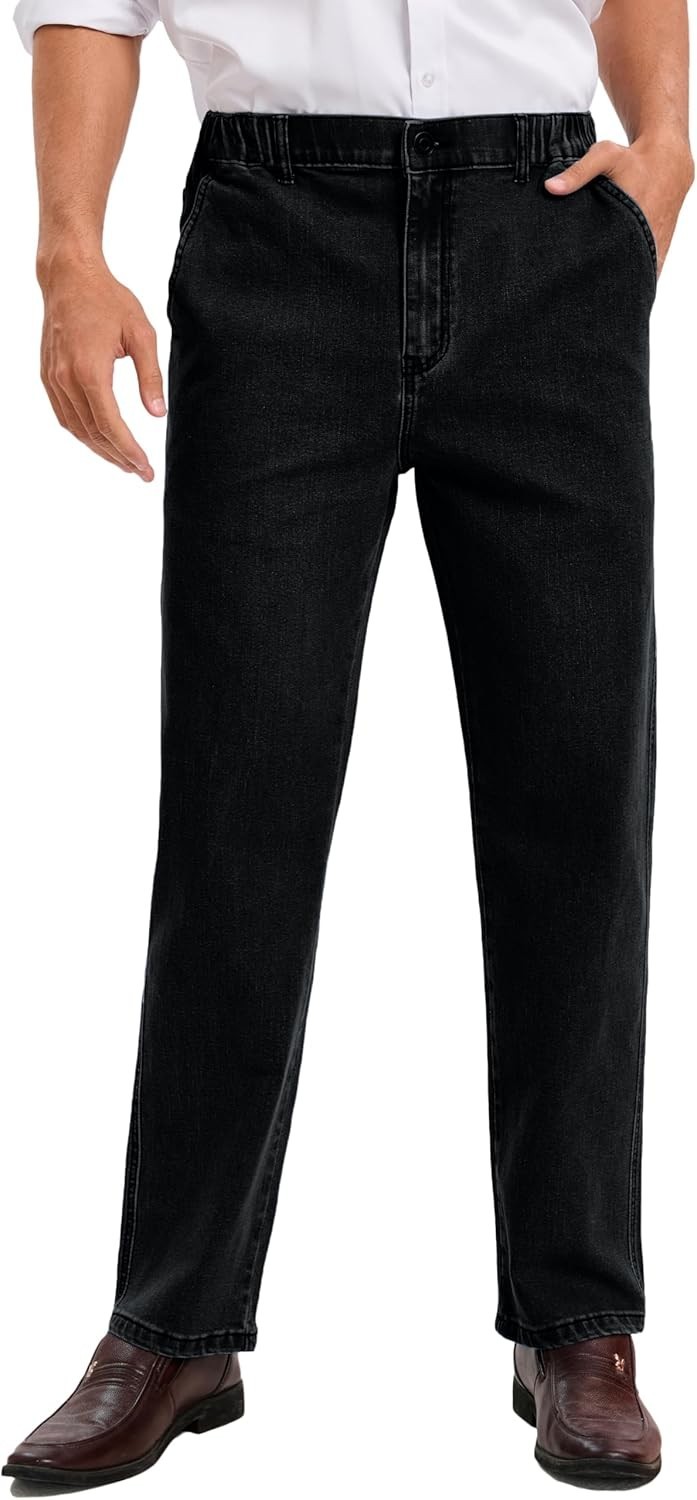 With Elastic Waist Zipper And Button Closure Pockets