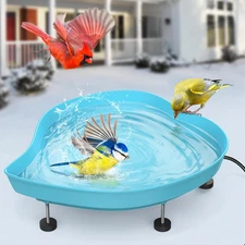 Heated Bird Baths for Outdoors for Winter - 60W Thermostatically Controlled Heat