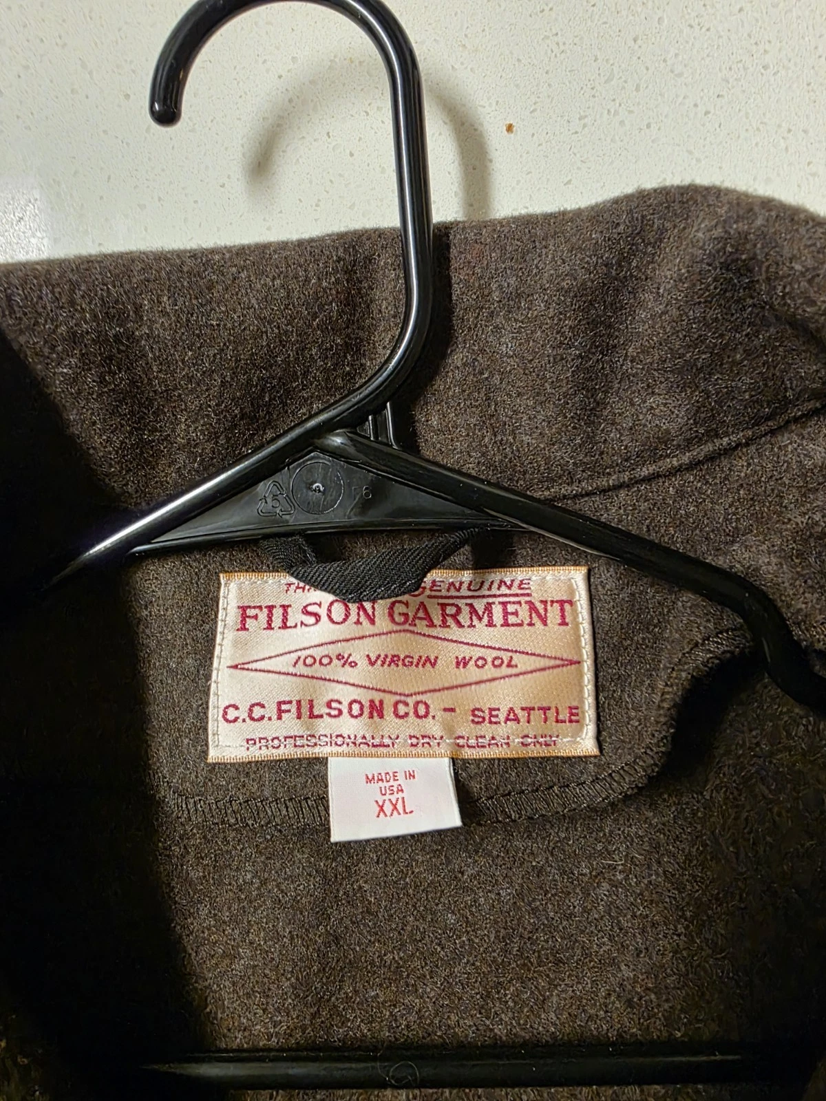 Filson Garment Men’s Brown Wool Mid-Length Jacket Zip/Button Front Size XXL - product detail image 6