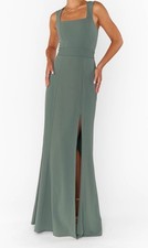 Show Me Your MuMu Women's Paris Gown M  Stretch Maxi  Sage Green Formal Dress