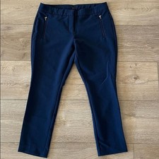 Worthington Womens Navy Blue Luxe Stretch Cru...