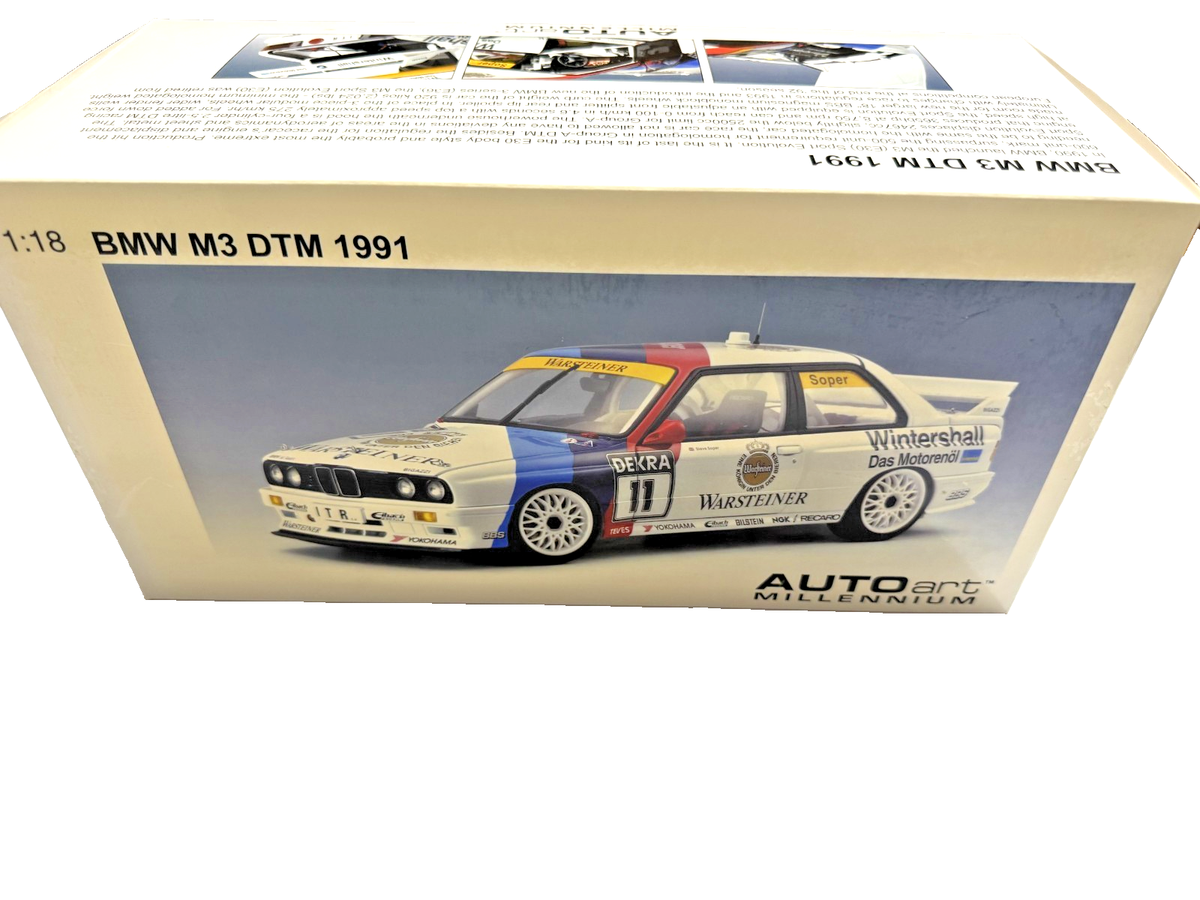 1/18 AutoArt BMW M3 DTM 1991 11 Millennium #89146 die cast