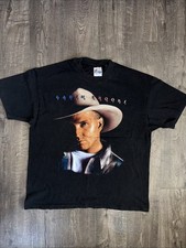 Vintage 1996 Garth Brooks World Tour Tee Black Men s Size X-Large