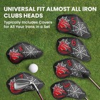 Golf Iron Covers Set Leather Club Headcover Universal Fit Most Irons 12pcs — photo 3