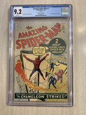 AMAZING SPIDER-MAN 1 GOLDEN RECORD COMIC CGC 9.2 RARE WHITE PAGES NEW CASE MMMS!