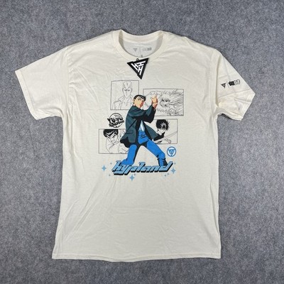 Hypland X Yu Yu Hakusho Shirt Mens Large Beige Anime Manga Cotton Core Hype