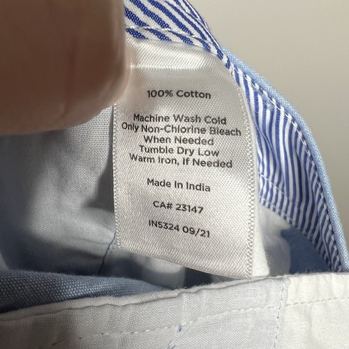 Talbots Pants Womens 16W Blue Cotton Relaxed Fit Ankle Lightweight Casual Summer - Picture 3 of 10