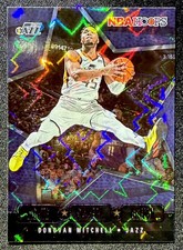 Donovan Mitchell 2020 Panini NBA Hoops Lights Camera Action #1 Purple Explosion