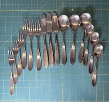 15 Lauffer Magnum Towle Japan Stainless Flatware 3 Place Settings Of 5 Pieces