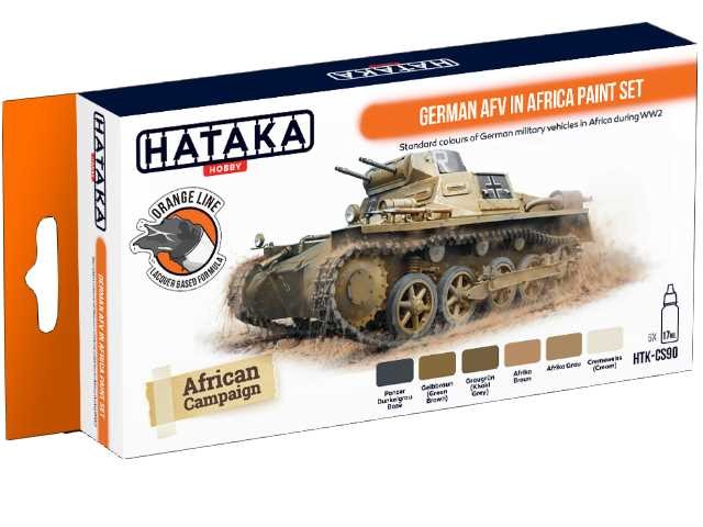 Hataka HTKCS90 6 x 17ml - Lacquer Paint Set - German AFV in Africa