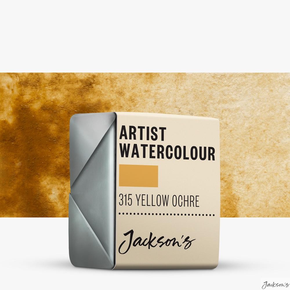 Jackson's : Artist Watercolour Paint : Half Pan : Yellow Ochre : Highly Pigme...