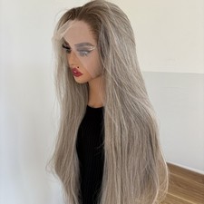 Synthetic Hair Heat Resistant Long Straight Blended Blonde Frontal Lace Wigs