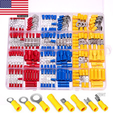 250Pcs Insulated Wire Connectors Assorted Crimp Terminal Kit - Quick Disconnect