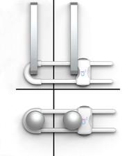 QT BABY Baby Proofing Cabinet Locks Adjustable U Shaped Baby Safety Latches fo