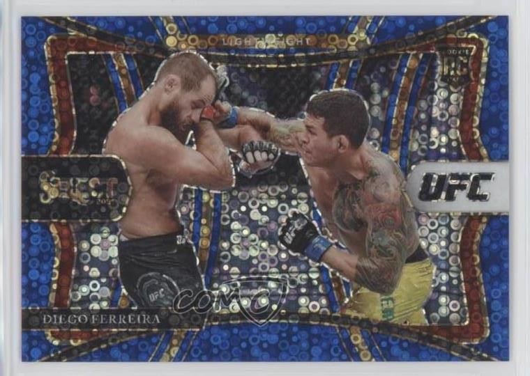 2021 Panini Select UFC Blue Disco Prizm 53/99 Diego Ferreira #119 Rookie RC 07mp