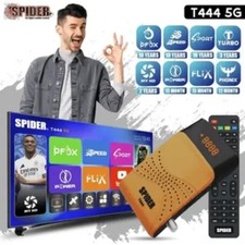 T444 PLUS 5G Receiver Satellite Spider TV Box 4K Full HD Wi-Fi H.265            