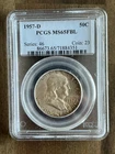 1957-D US Franklin Half Dollar 50c PCGS MS65FBL GEM UNC Series: 46 Coin: 23