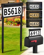 Solar Address Sign, House Numbers for Outside Light Up Double Sided, 3 Colors LE