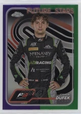 2024 Topps Chrome Formula 1 Purple & Green Refractor Joshua Dufek #69 16wc