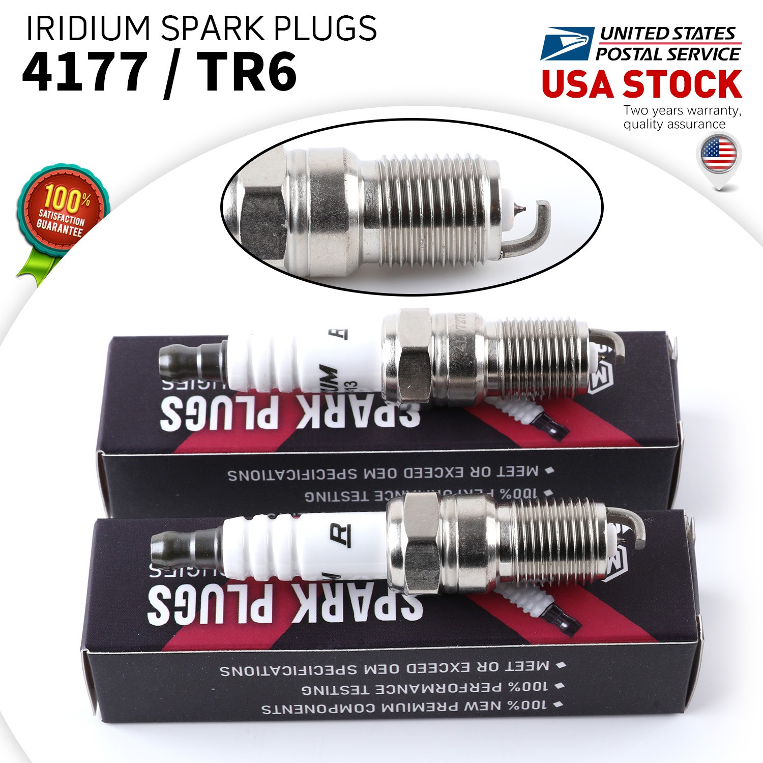 4Pcs Premium OEM Replacement For NGK 4177 TR6 Iridium  Spark Plugs US STOCK