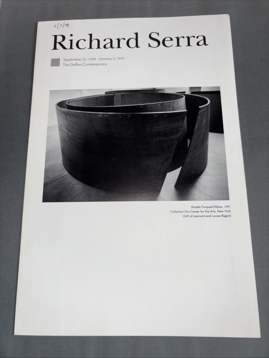 RICHARD SERRA: SCULPTURE 1985-1998 - Hardcover Free Shipping