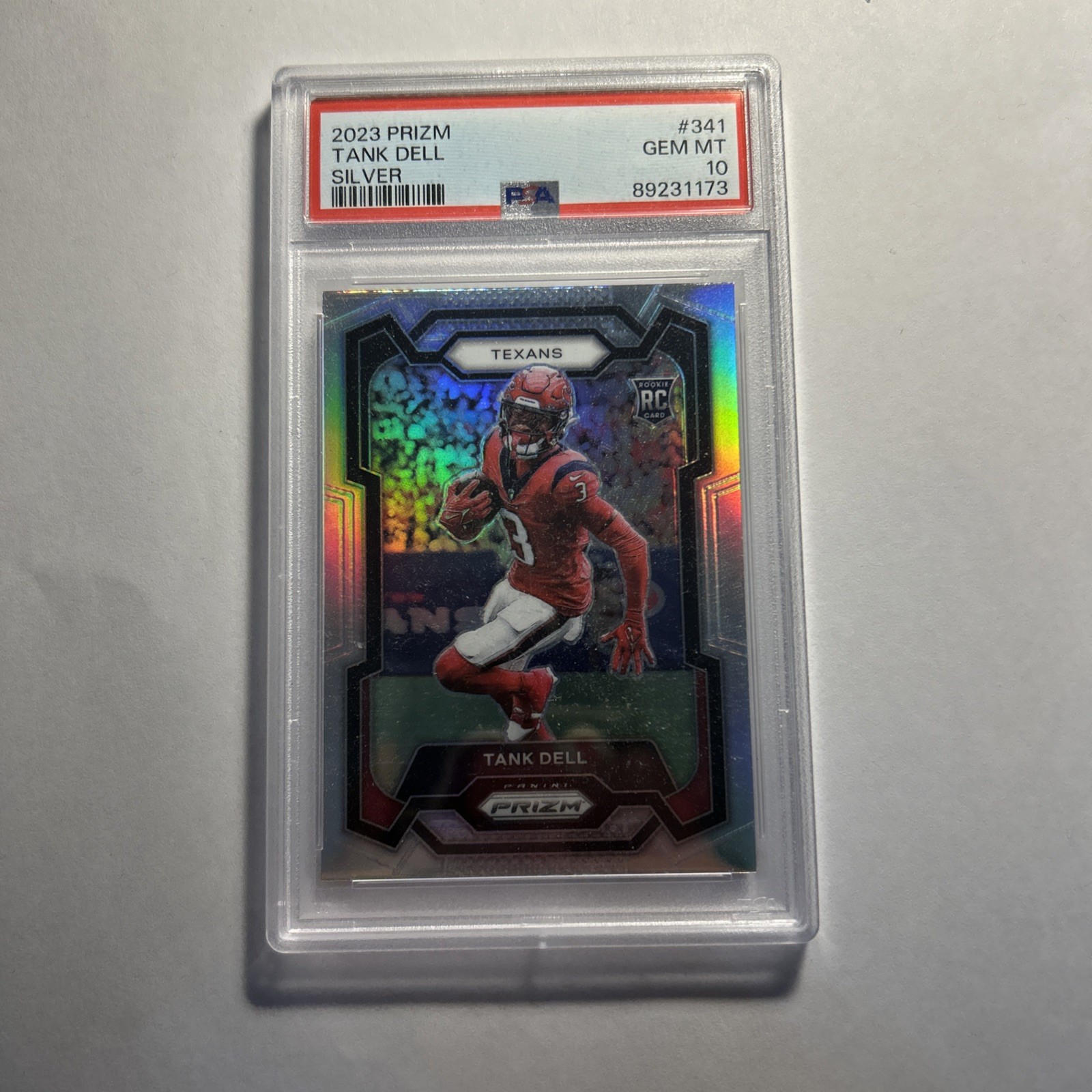 2023 Panini Prizm Tank Dell RC Silver Rookie #341 Texans PSA 10