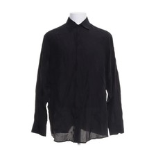 Valentino, Hemd, Größe: 39, Schwarz, Seide, Einfarbig, Herren #MaF